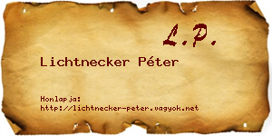 Lichtnecker Péter névjegykártya